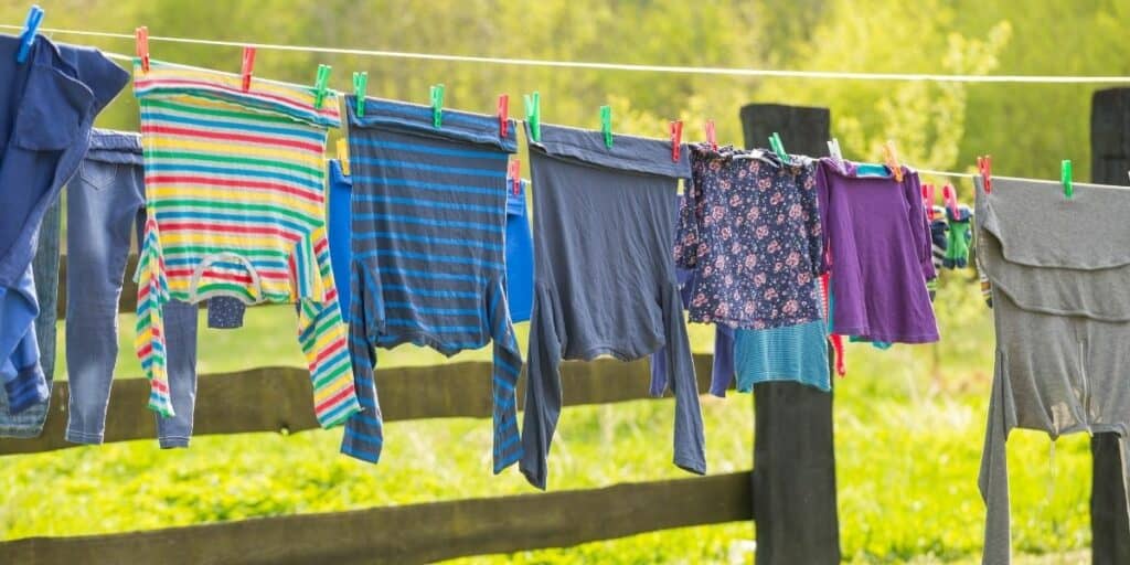 clothes on washing line